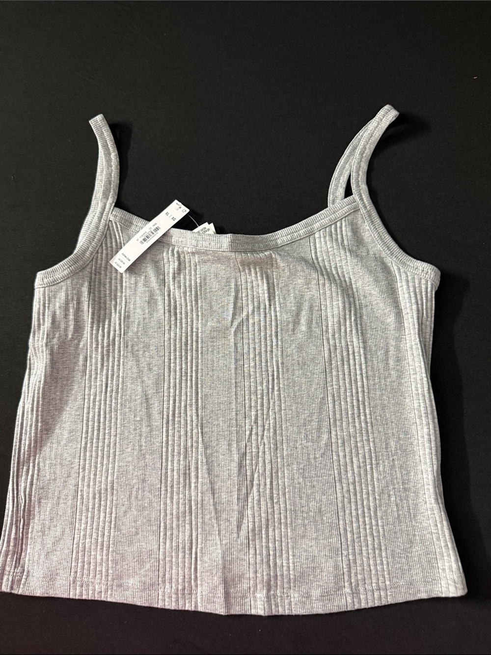 PINK Victoria's Secret Light Gray Ribbed Camisole Lounge Top